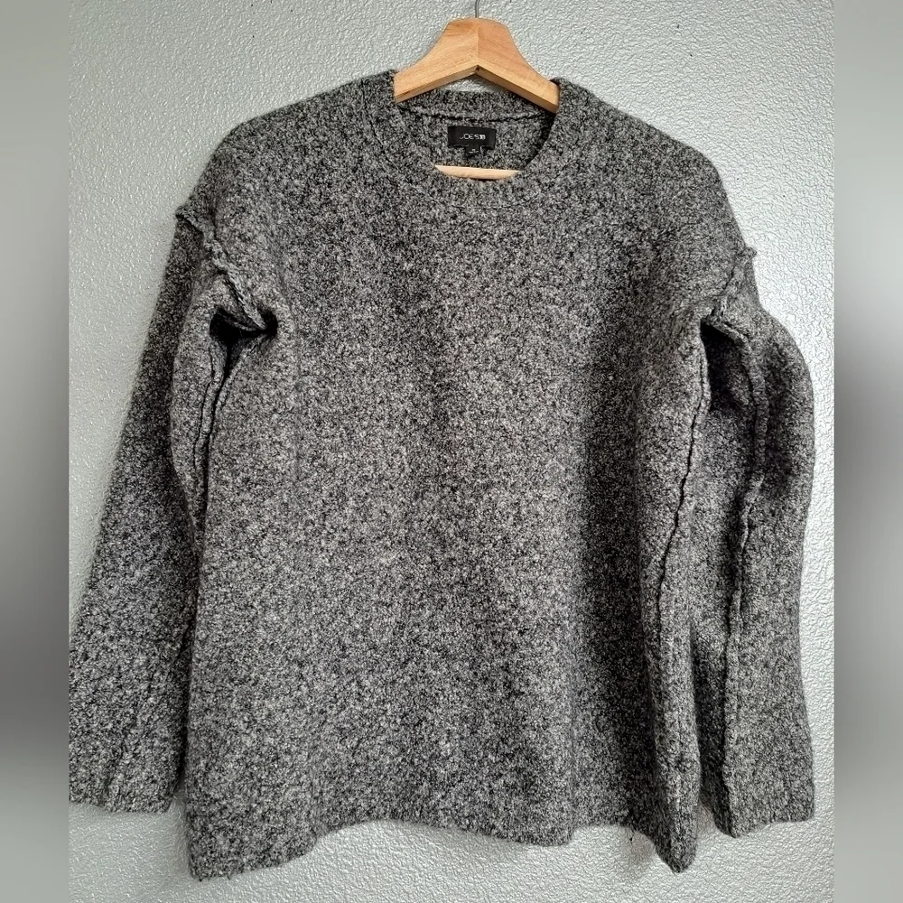 COPY - Joe's Salt & Pepper Wool Blend Crew Neck Sweater.    Size M